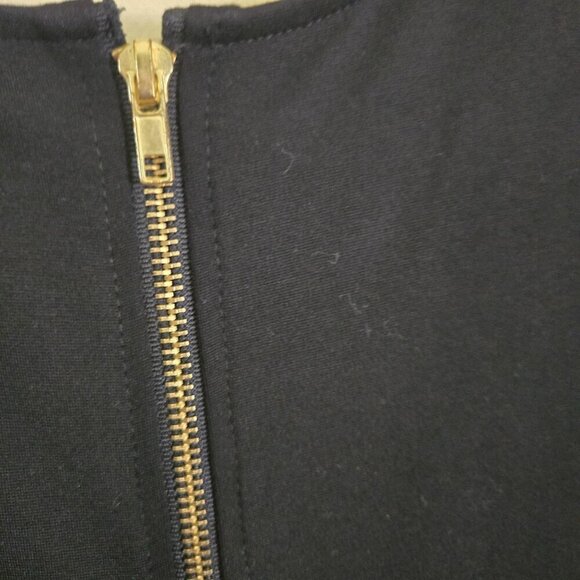 Felicity & Coco NWT Seamed Pencil Dress Black Exposed Gold Zip Size XL - Picture 8 of 10